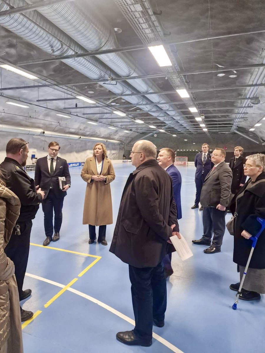 KubiliusA's tweet photo. EU is learning a lot from Finland 🇫🇮in terms of preparedness &amp; readiness to defend itself.
Our mission @magnusbrunner @EZaharievaEU @EUCssrMcGrath headed by EVP @HennaVirkkunen kicks off w a visit to #Merihaka civil defence shelter w Minister @anttihakkanen, Deputy Mayor @Dansazo https://t.co/aM1e9qGqZb