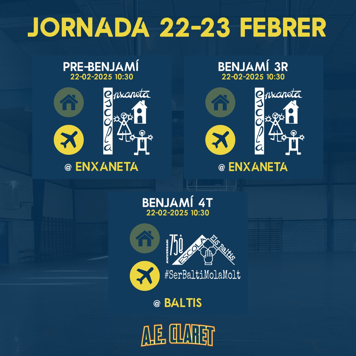 Calendari cap de setmana escola