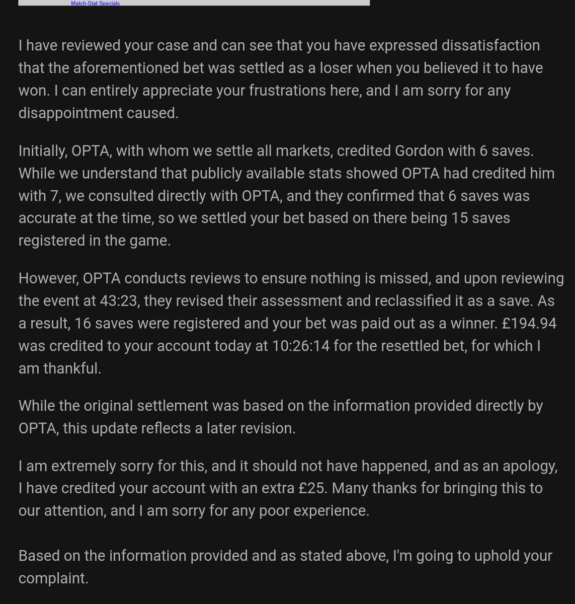 KellyCh23898744's tweet photo. @SkyBet @skybet Thank you for getting this sorted, happy with the final outcome. https://t.co/G3ig20cDB9