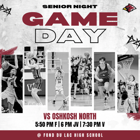GAME DAY
 
🆚: Oshkosh North  
🏟: Fond du Lac High School
🕕: 5:50 PM Frosh Tip-Off
🕕: 6:00 PM JV Tip-Off
🕢: 7:30 PM Varsity Tip-Off
📺: Live Stream youtube.com/@radioplusinfo…
🎤: Listen Live on 1450 AM, 100.7 FM or kfiz.com

📷: @a_flash_of_sunshine_sports