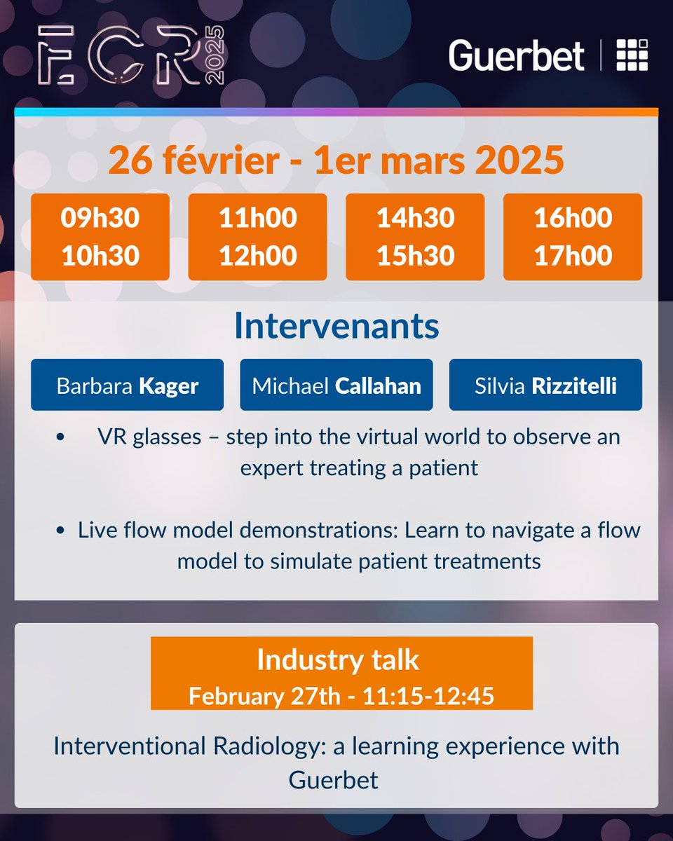📢If you want to live a real and interactive experience related to new innovations in radiology, join our CUBE at ECR. 🚀

💡Thanks to this opportunity, participants will attend an interactive training session featuring flow model demonstrations, designed to enhance their