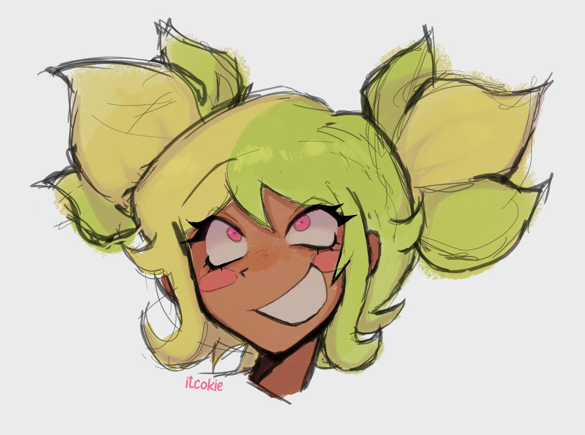 itcokie's tweet photo. I realized I’ve never drawn Mandy happy https://t.co/2zoBAecgHd