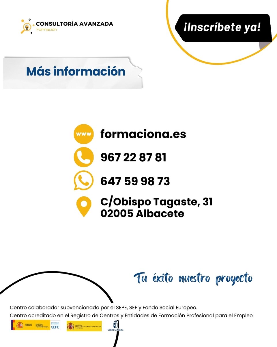 🐴✨ ¡Haz de tu pasión tu profesión! ✨🐴
📢 Formación + Empleo en Cuidados y Manejo del Caballo.
Aprende a manejar y cuidar equinos, mantener sus instalaciones y garantizar su bienestar.

📌 10 meses | Plazas limitadas | Inicio inminente
🔗 Inscríbete 👉 formaciona.es/producto/cuida…