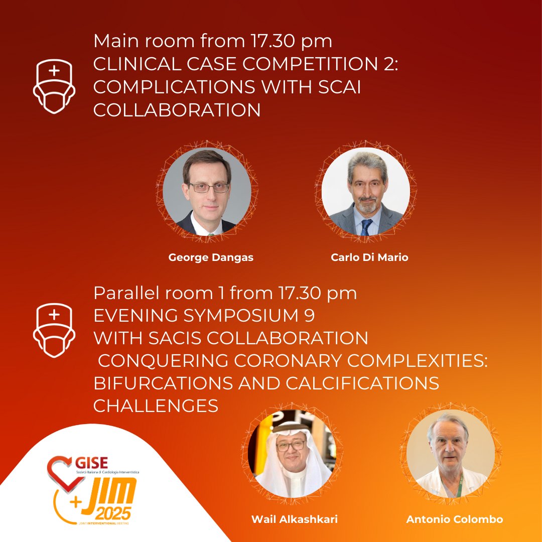 JIM Congress (@jimcongress) on Twitter photo 🚨 Get ready for the #JIMGISE2025 sessions on Friday, February 21st!
👉 Swipe through the carousel to discover what’s in store!
<a href="/Antocol17/">Antonio Colombo</a> <a href="/saia_francesco/">Francesco Saia</a> <a href="/G_Tarantini01/">Giuseppe_Tarantini</a> @MattiAdam_MD <a href="/georgedangas/">George Dangas, MD, MACC, MSCAI</a> <a href="/SCAI/">SCAI</a> <a href="/AlkashkariWail/">Wail AlkashkariFSCAI,FPICSوائل القشقرى🇸🇦🇨🇦🇺🇲</a> 🚨 Get ready for the #JIMGISE2025 sessions on Friday, February 21st!
👉 Swipe through the carousel to discover what’s in store!
<a href="/Antocol17/">Antonio Colombo</a> <a href="/saia_francesco/">Francesco Saia</a> <a href="/G_Tarantini01/">Giuseppe_Tarantini</a> @MattiAdam_MD <a href="/georgedangas/">George Dangas, MD, MACC, MSCAI</a> <a href="/SCAI/">SCAI</a> <a href="/AlkashkariWail/">Wail AlkashkariFSCAI,FPICSوائل القشقرى🇸🇦🇨🇦🇺🇲</a>