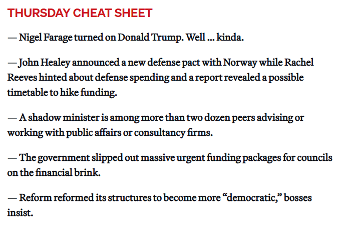 Emilio Casalicchio (@e_casalicchio) on Twitter photo 🪺 IN LONDON PLAYBOOK PM TONIGHT ... all the below, plus ...
❓ Keir Starmer takes questions from kids ... and still used a pre-planned list.
💰 SCOOP — FCDO pairs diplomats with business reps to help sell Britain abroad
🇮🇳 Rishi Sunak surfaces in India via <a href="/carolinee_hug/">Caroline Hug</a> 🪺 IN LONDON PLAYBOOK PM TONIGHT ... all the below, plus ...
❓ Keir Starmer takes questions from kids ... and still used a pre-planned list.
💰 SCOOP — FCDO pairs diplomats with business reps to help sell Britain abroad
🇮🇳 Rishi Sunak surfaces in India via <a href="/carolinee_hug/">Caroline Hug</a>