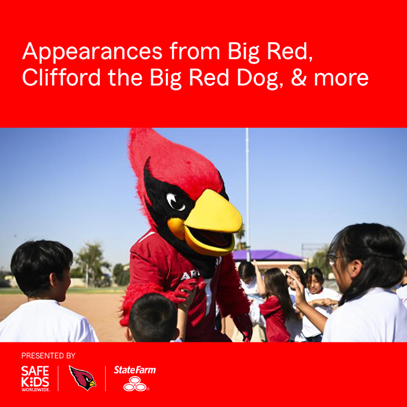 AZCardinals's tweet photo. 🚗FREE CAR SEAT SAFETY CHECKS 🚗 We’re partnering with @statefarm and @safekidsworldwide to host the Good Neighbor Car Seat Safety Fair. This event makes child road safety fun with free car seat inspections, autograph signings with Cardinals players, live entertainment, and more!