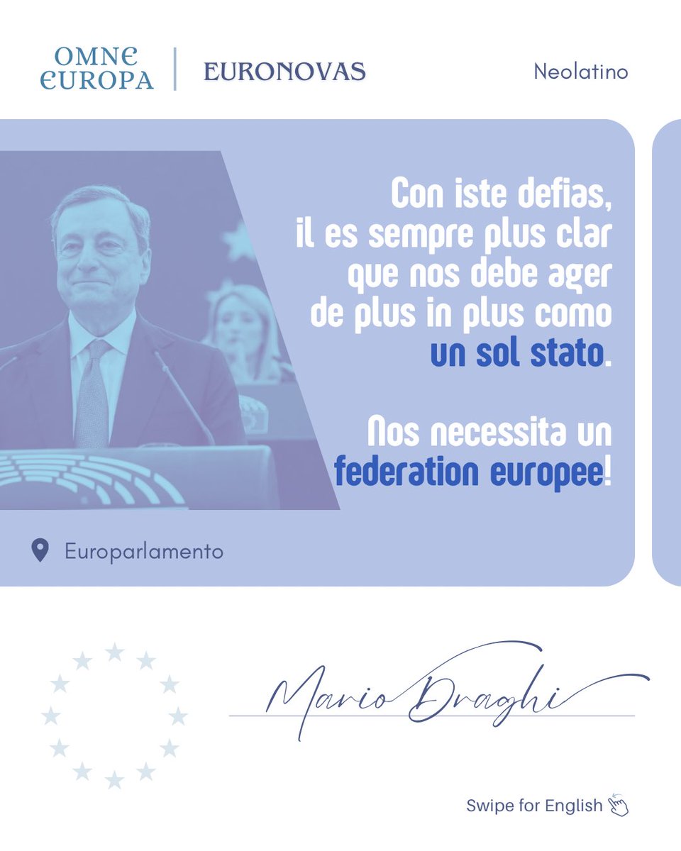 omne_eu's tweet photo. Le Manifesto de Mario Draghi advoca un reformation economic e technologic europee 💡

🧵🪡 https://t.co/3wwClwNMUH