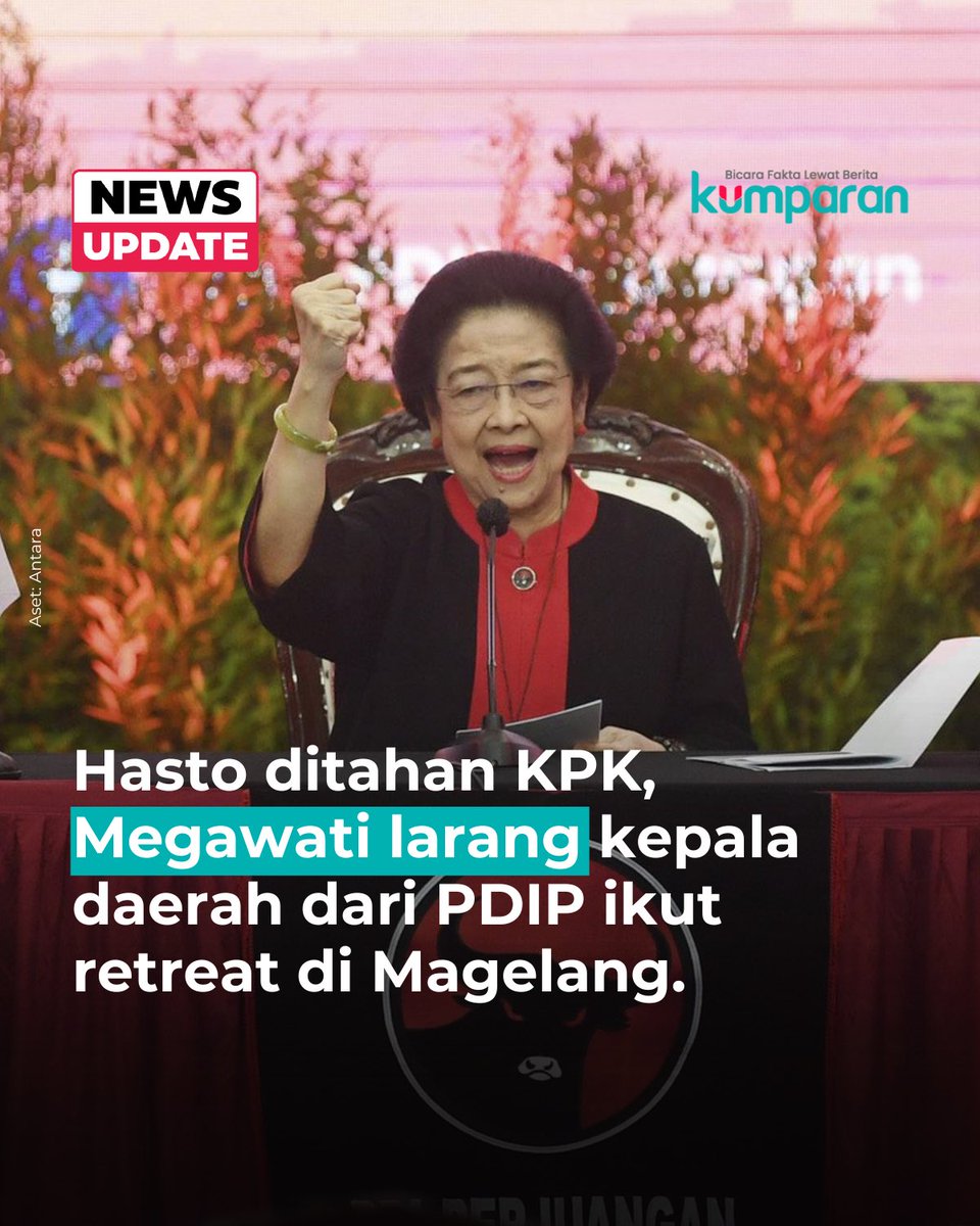 Beredar surat arahan yang diteken Ketua Umum PDIP Megawati Soekarnoputri menyikapi penahanan Sekjen PDIP Hasto Kristiyanto sebagai tersangka kasus suap Komisioner KPU serta perintangan penyidikan KPK terhadap Harun Masiku.

Surat bernomor 7294/IN/DPP/II/2025 dikeluarkan pada