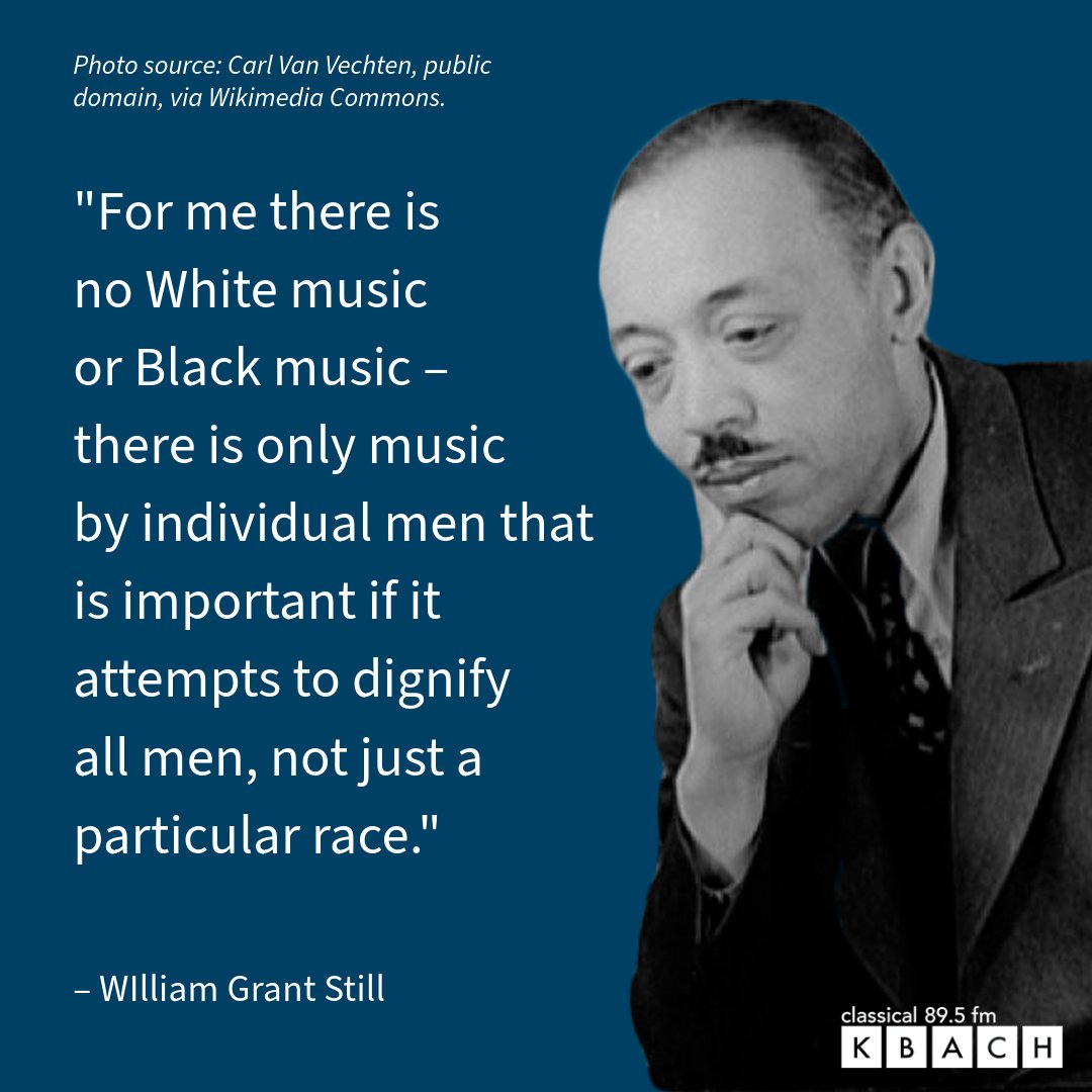 William Grant Still was the first African American composer to have a symphony performed by a major orchestra AND the first Black composer to have an opera aired on national television. He composed nearly 200 works throughout his career. 🎶