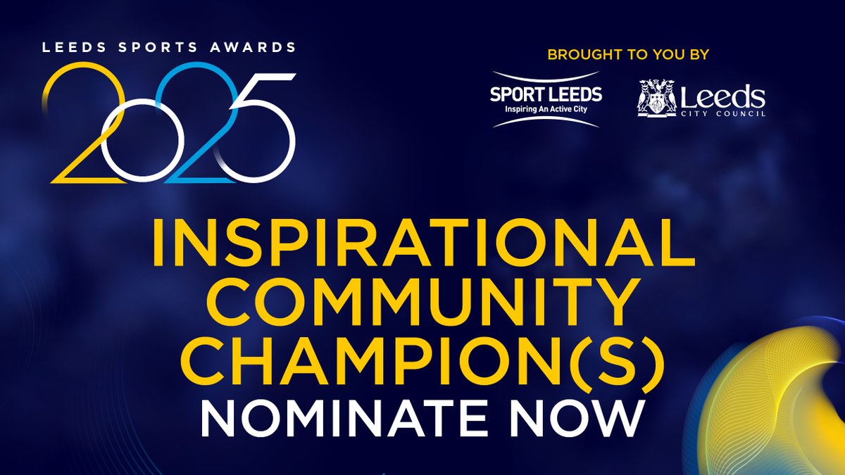 🏆 Know a person, club, or organisation making sport inclusive, diverse &amp; accessible in their community? 💙💛

Nominate them for Inspirational Community Champion(s) at #LeedsSportsAwards 2025!

Submit your nomination now: yorkshire.sportsuite.co.uk/forms/view/lsa…

#CommunityChampion #Leeds