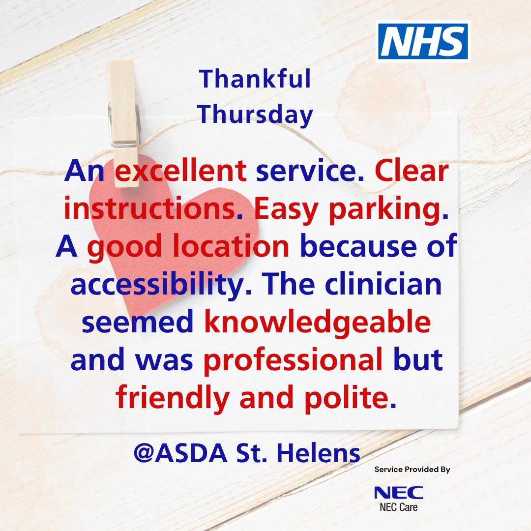 cm_neccare's tweet photo. Thankful Thursday - Thank you for your feedback!
If you would like to recognise our staff members for their great work, don't forget to nominate them for the Values In Practice (VIP) award - NEC recognition scheme. https://t.co/eYCOETPKTA