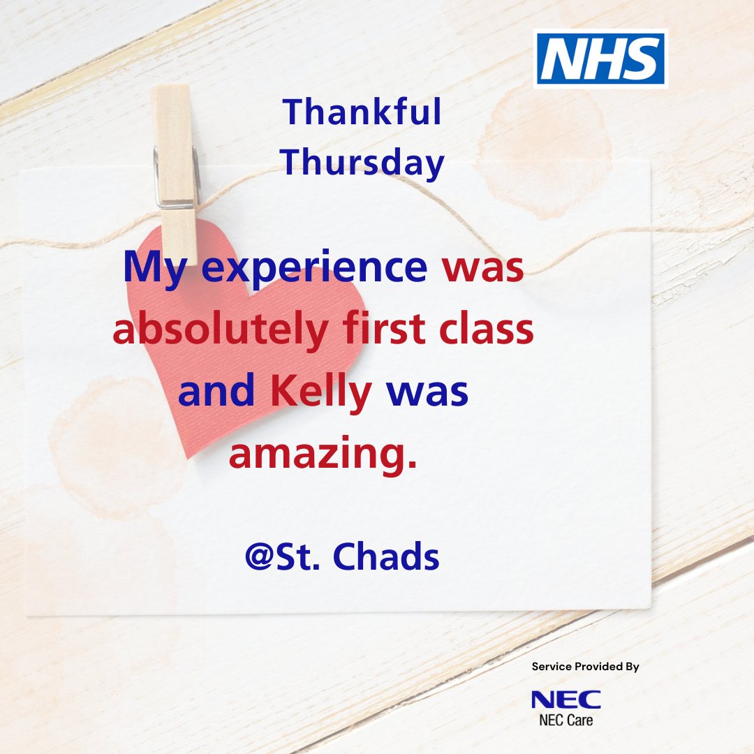cm_neccare's tweet photo. Thankful Thursday - Thank you for your feedback!
If you would like to recognise our staff members for their great work, don't forget to nominate them for the Values In Practice (VIP) award - NEC recognition scheme. https://t.co/eYCOETPKTA