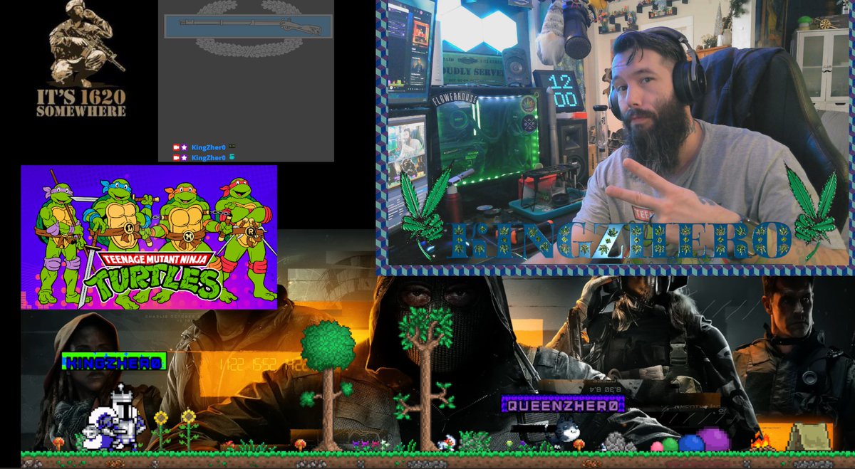 KingZher0's tweet photo. Waiting for the update to finish. Just chillin' until then. Come say high, chill out, vibe. #twitch #twitchstreamer #TMNT #cowabungadude https://t.co/cKNljI9rt4 https://t.co/YgHlq0Q8tW
