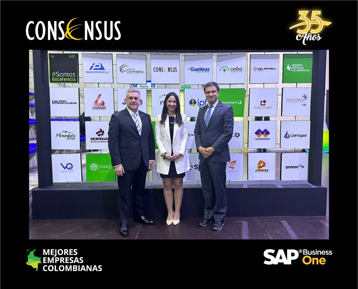 FedesoftCol's tweet photo. ¡Nos unimos a la celebración de los 35 años de @ConsensusCol ! 🥳

👏 Muchas felicitaciones por su  compromiso inquebrantable con la innovación, la excelencia empresarial y con la entrega de soluciones que impulsan sueños 🩵 https://t.co/AAgs8TNFrn