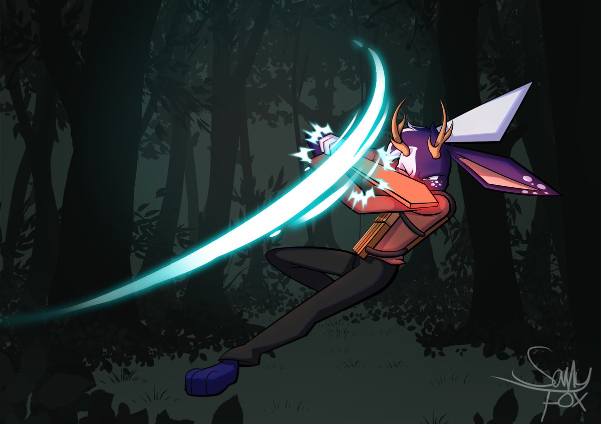 SamyFox64's tweet photo. Commission for Allguns with his character Allen! Really proud with how this turned out! #digitalart https://t.co/YSdaz78hNB