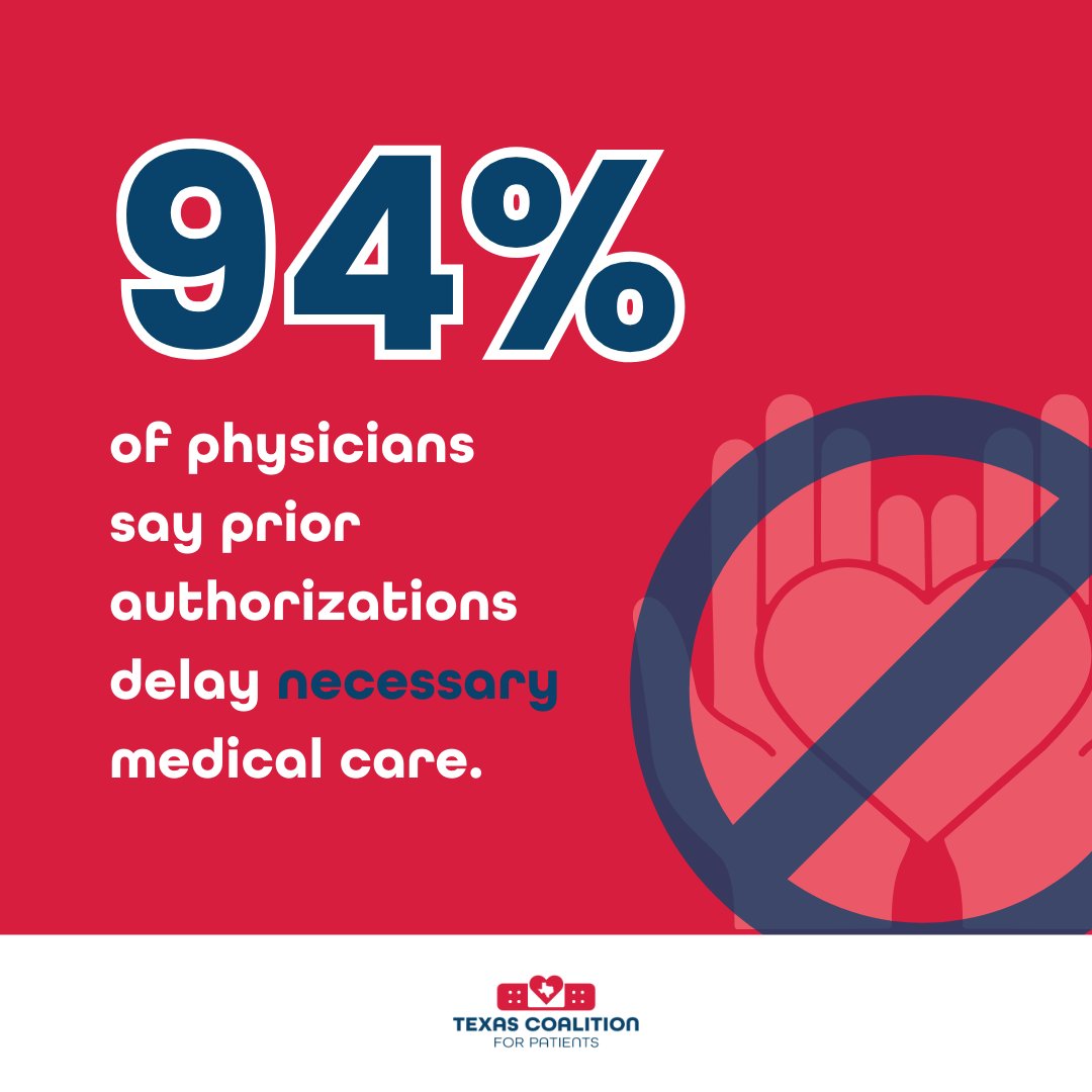 Majority of physicians agree– #PriorAuths are known for slowing down or even stopping the process of getting patients the care they need. Prior Authorizations are just a scam that #BigInsurance uses to consistently put profits over patients. #txlege #TexasPatientsOverProfits
