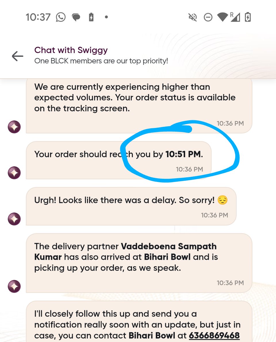 Shatank_S's tweet photo. @SwiggyCares So This means BLCK membership and your guarantees are worthless???? https://t.co/Pr10cdkXqD