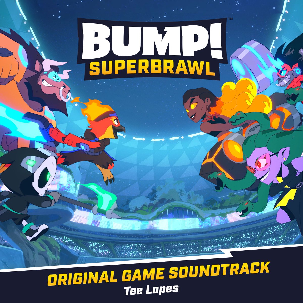 UbisoftMusic's tweet image. Get ready to dive into the electrifying music of BUMP! Superbrawl with the Original Game Soundtrack by talented composer and producer, Tee Lopes (@TeeLopes) 💿OUT NOW on music platforms.
See you in the arena! 🎮✨@BUMPsuperbrawl (1/2)