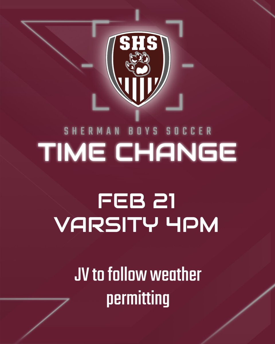 Tomorrow's Match against Melissa @ Bearcat Stadium has been moved to 4pm due to cold temps.
JV to follow 
#WinTheDay