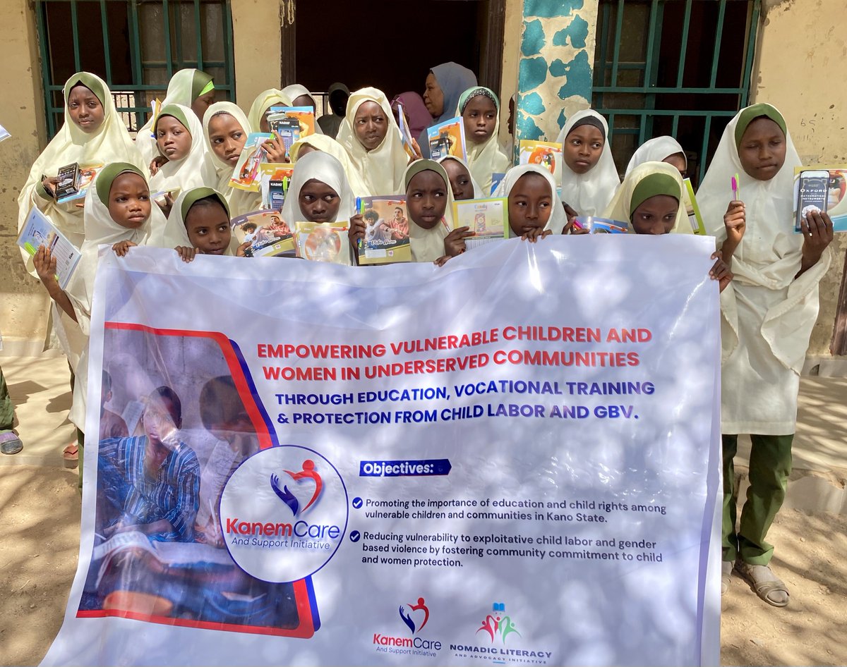 mn_almustapha's tweet photo. As part of our efforts to contribute in girl child education deficit in Northern Nigeria, Kanem Care and support initiative Held a “Sensitization on Enhancing Girl Child Education” at Nurul Haq School Kumbotso,  Kano. https://t.co/8noqzpE66H
