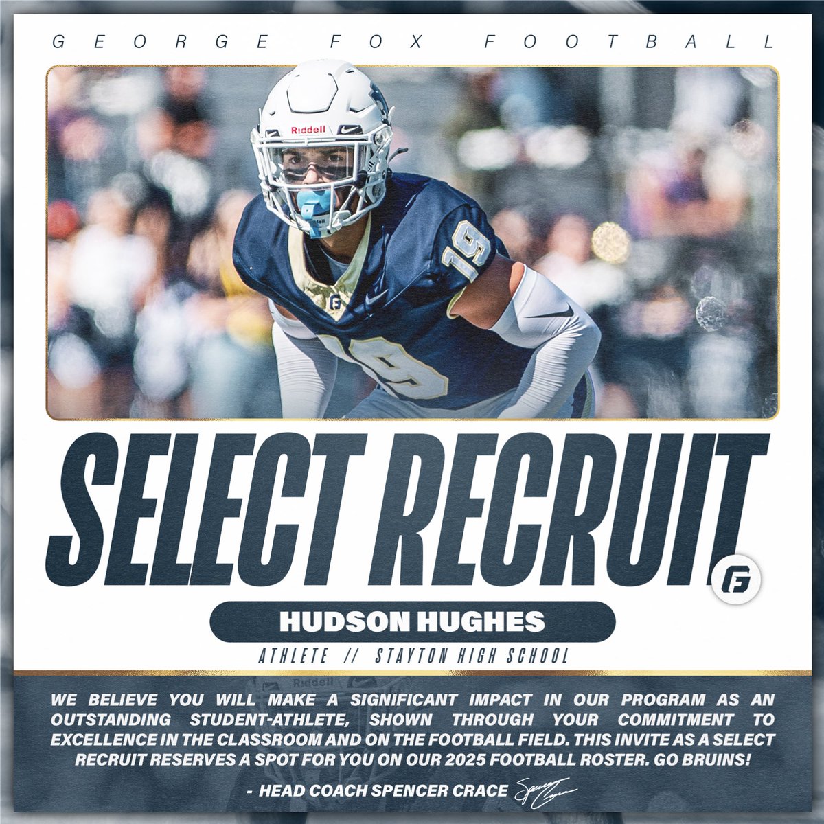 Hudsonhughes (@_hudsonhughes6) on Twitter photo After a great convo with <a href="/SpencerCrace/">Spencer Crace</a>
I will like to announce I’ve received another offer to <a href="/georgefox/">George Fox University</a> After a great convo with <a href="/SpencerCrace/">Spencer Crace</a>
I will like to announce I’ve received another offer to <a href="/georgefox/">George Fox University</a>