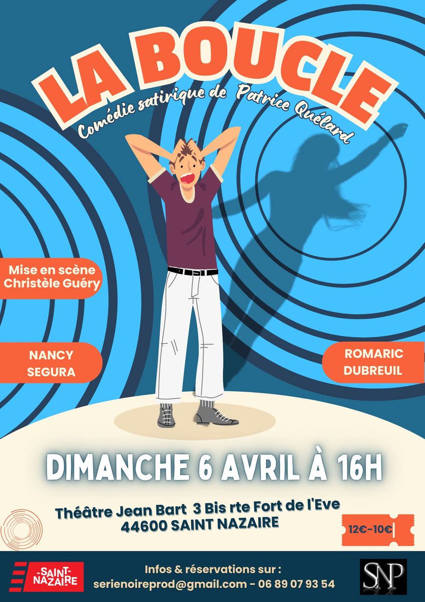 TrinckquelPh's tweet photo. Vous êtes en Loire Atlantique début avril ? Je vous conseille une pièce de  @PatriceQuelard 

Oui c’est bien lui l’auteur des excellents « Place aux immortels » et  « Les incorrigibles » qui relatent les aventures de Léon Cognard officier de @Gendarmerie https://t.co/Szt8udfYs2