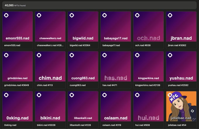 LeonardJ_24's tweet photo. ⛔ANOTHER MONAD TESTNET INTERACTION.... don't fade

NAD NAMING SERVICE IS LIVE🔥Powered by @NadDomains

💰Price: 0.02 MON
🕔1 Min
🕔No expiry
👥40K users already minted

💜Mint your .Nad name 👉https://t.co/w0bi4YjApg

⚠️Every Nads💜 needs to have their own. Mint your now! https://t.co/D8dKHJfUY9