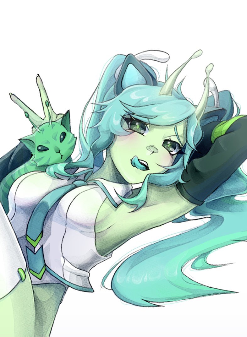 ForloardKanin's tweet image. Glorpi miku and neeko meow 💚
#GlorpiMiku #HatsuneMiku #Art #illustration