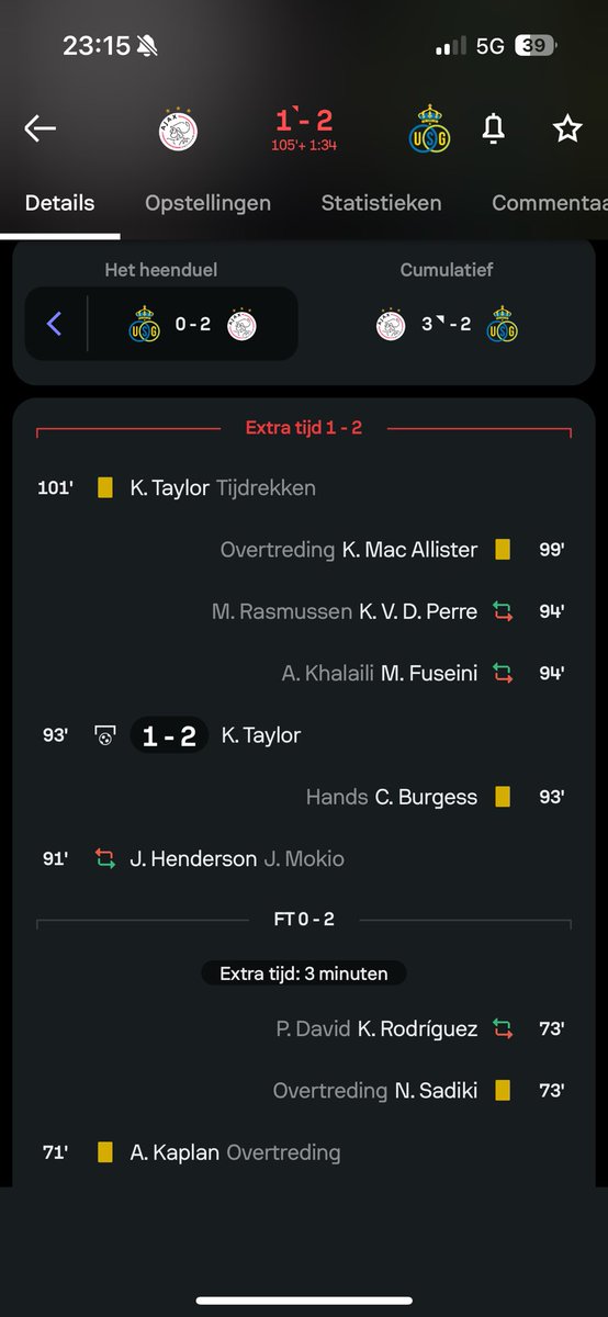 par01's tweet image. #ajausg  Burges tweede geel is rood?!??!?