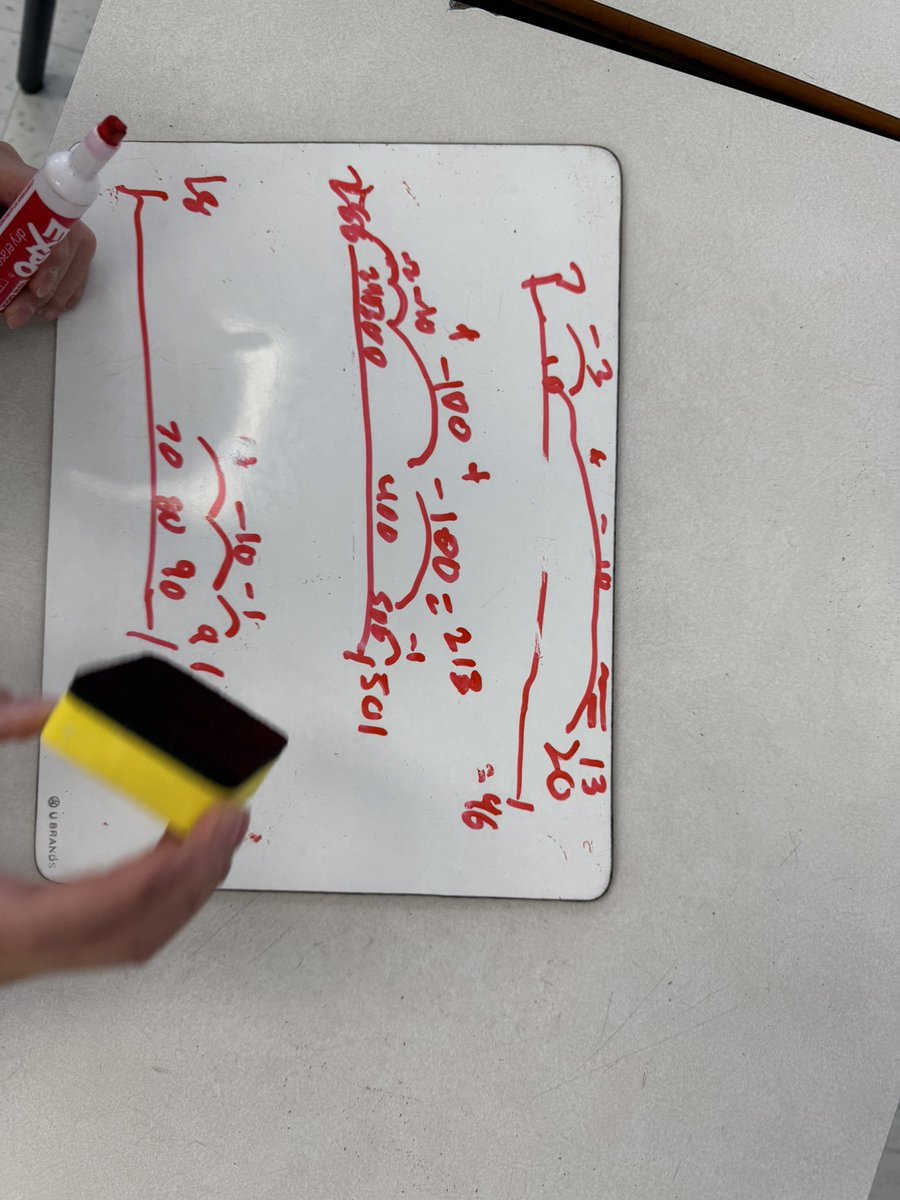 These grade 3 students in Ms. Boisvenue’s class are using number lines to solve subtraction problems! It’s great to see a variety of strategies to build confidence <a href="/StBrAndreOCSB/">St. Brother Andre School</a> #ocsbMath <a href="/dduff77/">Doug Duff</a>