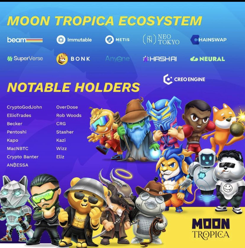 soma000x's tweet image. @cryptostasher @Overdose_AI @ZssBecker
IT IS TIME TO MENTION $CAH AGAIN IN YOUR VIDEOS
WHY👇🏻
🟩 ETH PICKING UP
🟩 0/0 TAX
🟩 BETA LAUNCHING Q1
@moontropica IS HERE TO STAY!