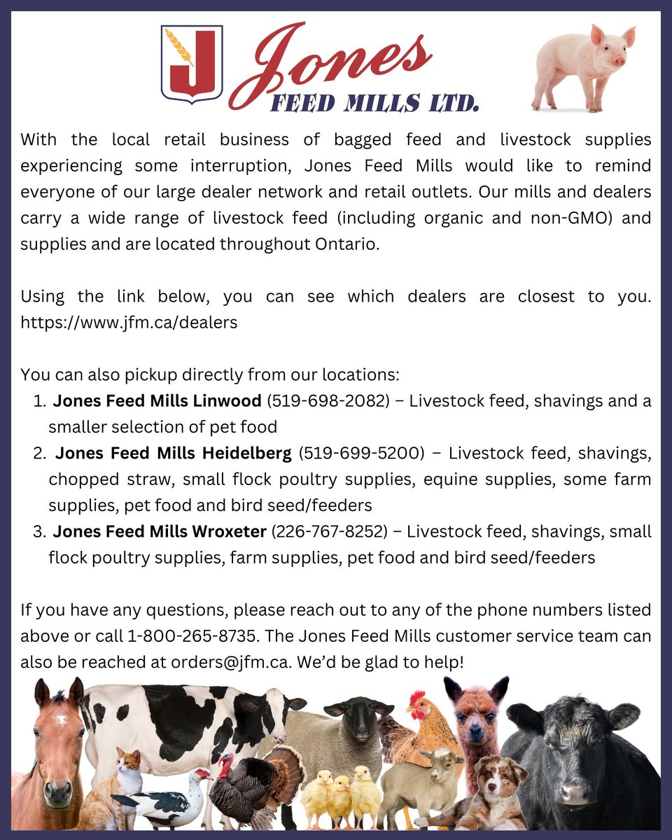 Link to our dealer map: jfm.ca/dealers