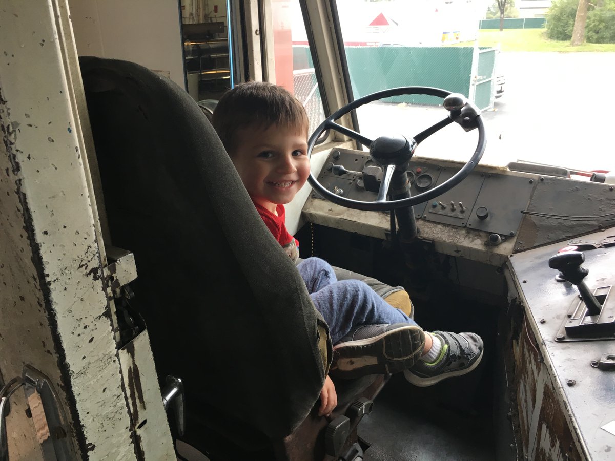 Over 8 years ago, my now 12 yr sat in our 1997 Ottawa yard truck. What do you think, <a href="/lets_truck/">Kevin Rutherford / Let's Truck 🇺🇸</a>?