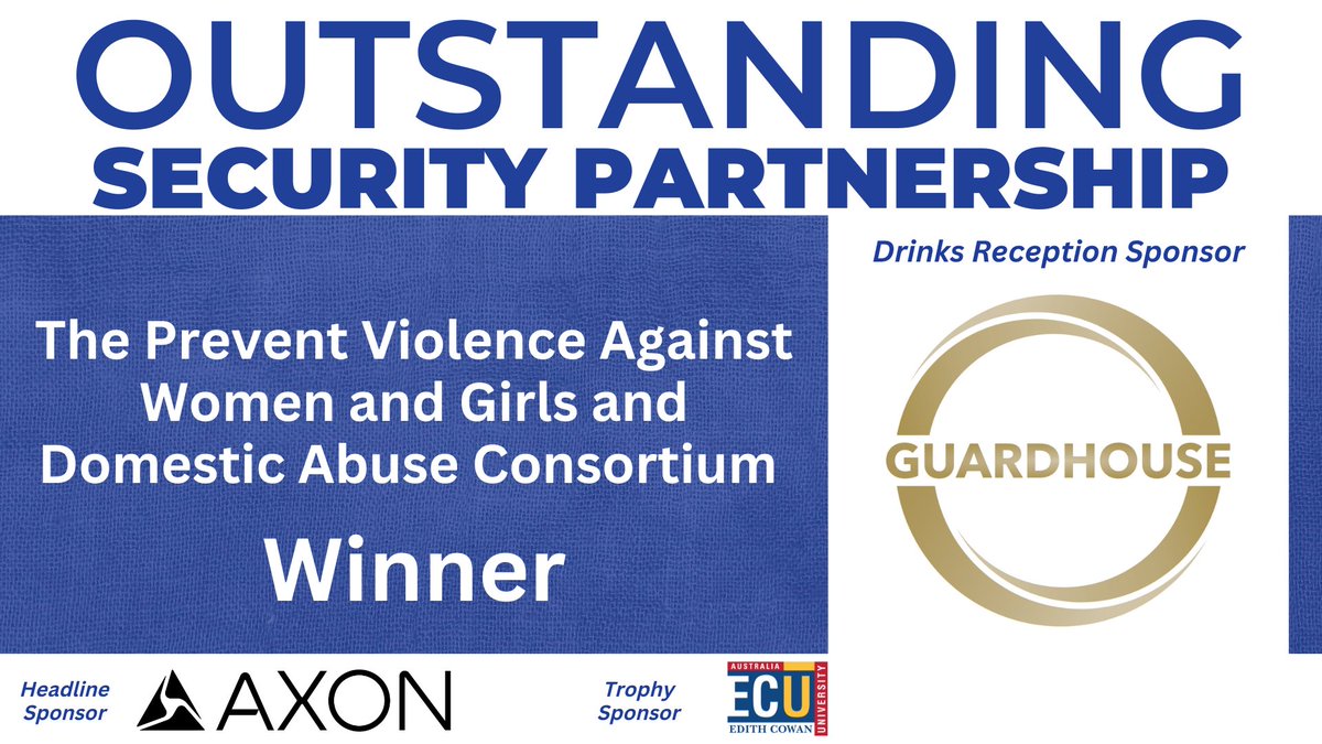 The OSPAs (@theospas) on Twitter photo Outstanding Security Partnership is up next and the winner is………. The Prevent Violence Against Women and Girls and Domestic Abuse Consortium!!
Drinks Reception Sponsor: Guardhouse Outstanding Security Partnership is up next and the winner is………. The Prevent Violence Against Women and Girls and Domestic Abuse Consortium!!
Drinks Reception Sponsor: Guardhouse