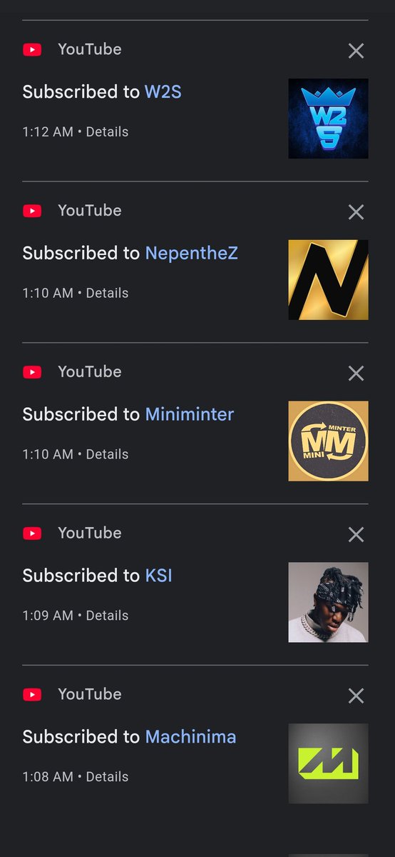 So I did the whole, manage subscriptions thing on YouTube and the earliest channels that I subscribed to (lost access to an account I had for like 6 years) was definitely what I expected lol