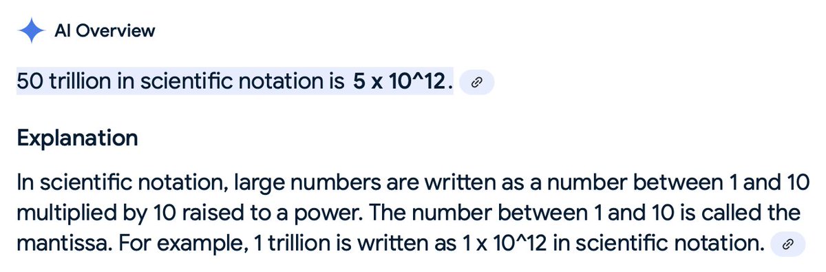 AI answers need careful review. Here's one with an error that anyone with reasonable reading skills should catch.