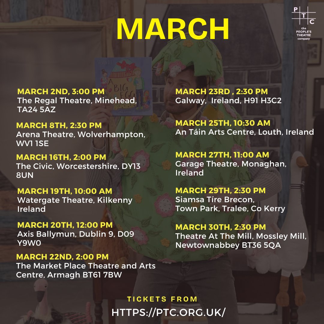 🎭 A Big Egg – This weekend &amp; next! 🐣✨

Catch the show based on Steven Lee’s book! 🎶
📅 Swipe right for more details! Book now!
(Find A Big Egg book in our bio)
 
#ABigEgg #FamilyFun #StevenLeeBook #Easter #theatre