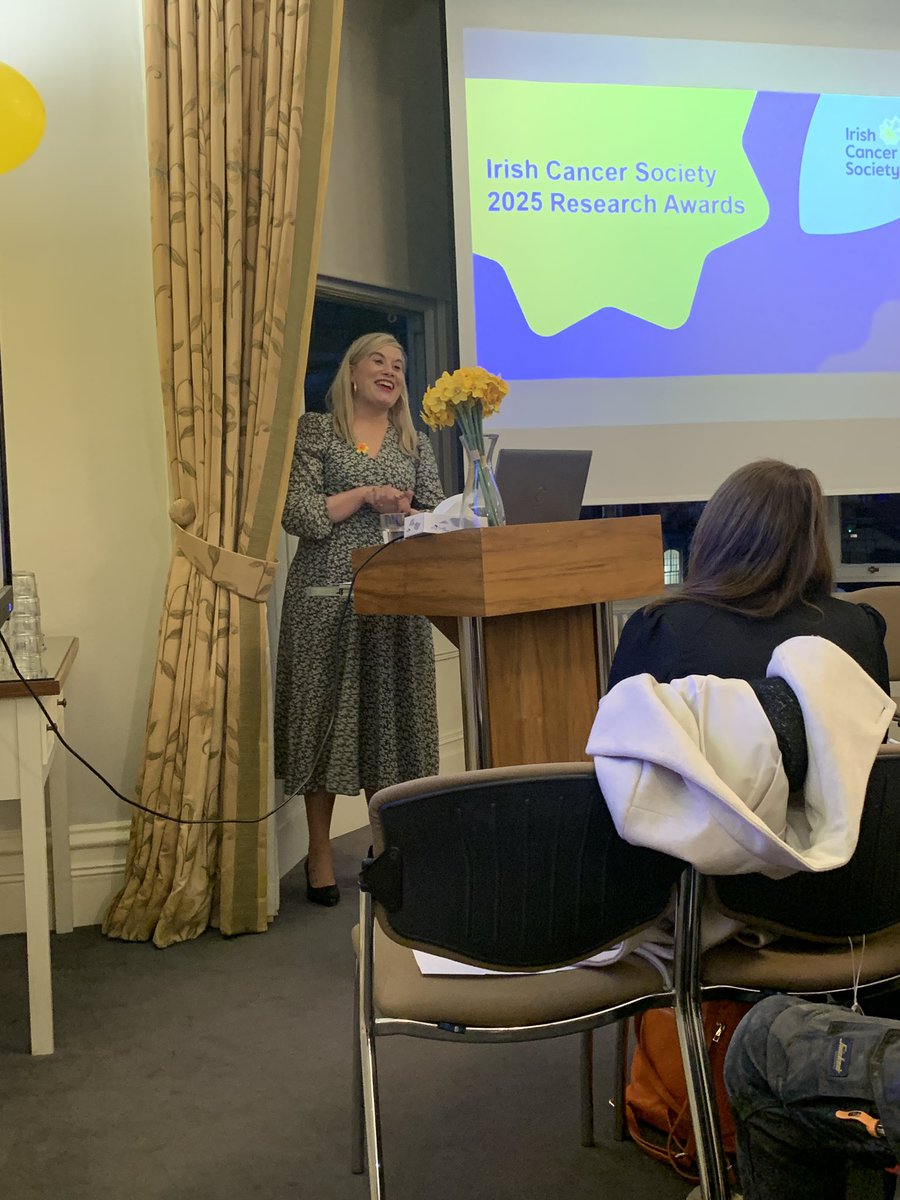 The Irish Cancer Society’s Research Awards 2025 have kicked off with our brilliant MC and Head of Research Claire Kilty! #CancerResearch #ResearchAwards2025