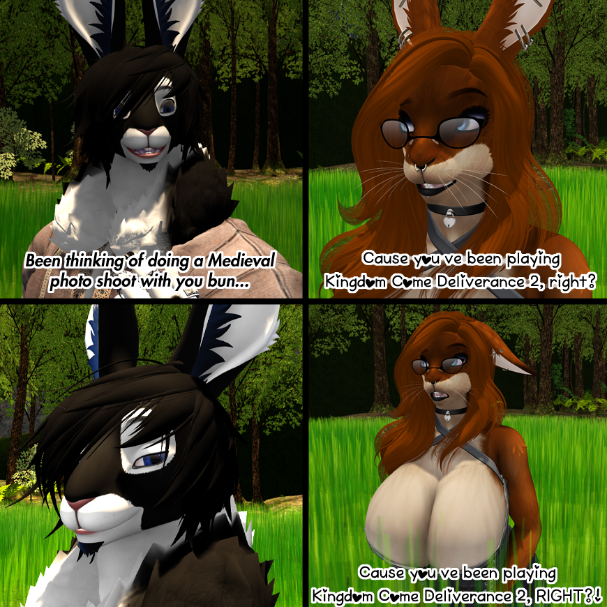 AllariaReich_SL's tweet photo. We see memes, we create memes.

But also foreshadowing....

All from the mind of @dv_bruce the trickster hare.

#SecondLife #SLFurry #FurrySL https://t.co/8oLQgyJIvN