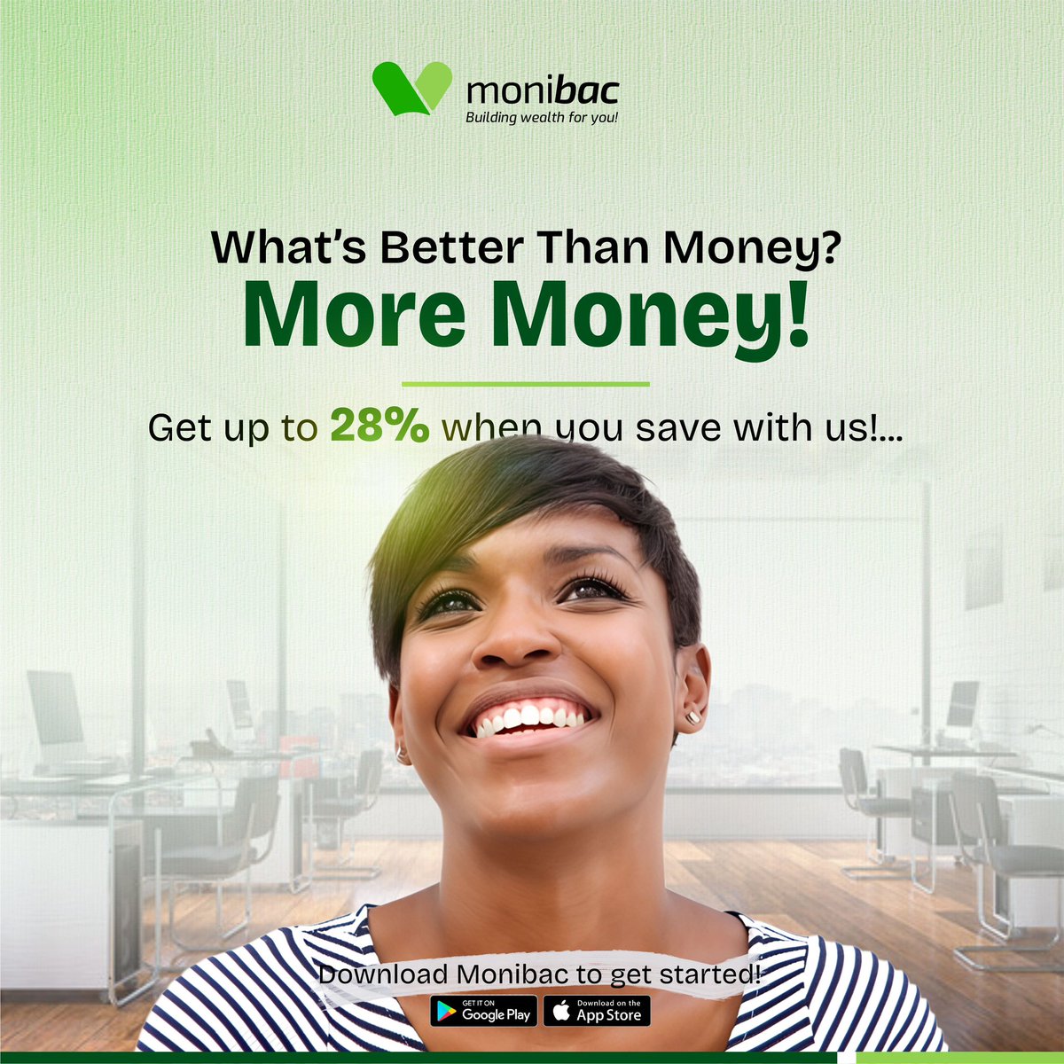 Monibac_'s tweet photo. What’s better than money? More money!!! Get upto 28% when you save with us.
#savings #interest #bank https://t.co/SlyWewcitD