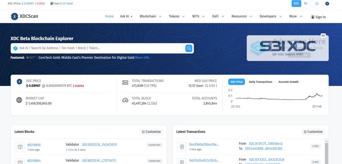 YukiSagaa's tweet image. 🔍 OpenScan: The Ultimate XDC Explorer! 🚀

Track transactions, blocks, &amp;amp; gas fees in real-time. Stay ahead with fast &amp;amp; secure insights!

🔗 Explore: xdcscan.io

@OpenScan_Ai @XDC_Network_

#XDC #OpenScan #DeFi #Blockchain #Crypto