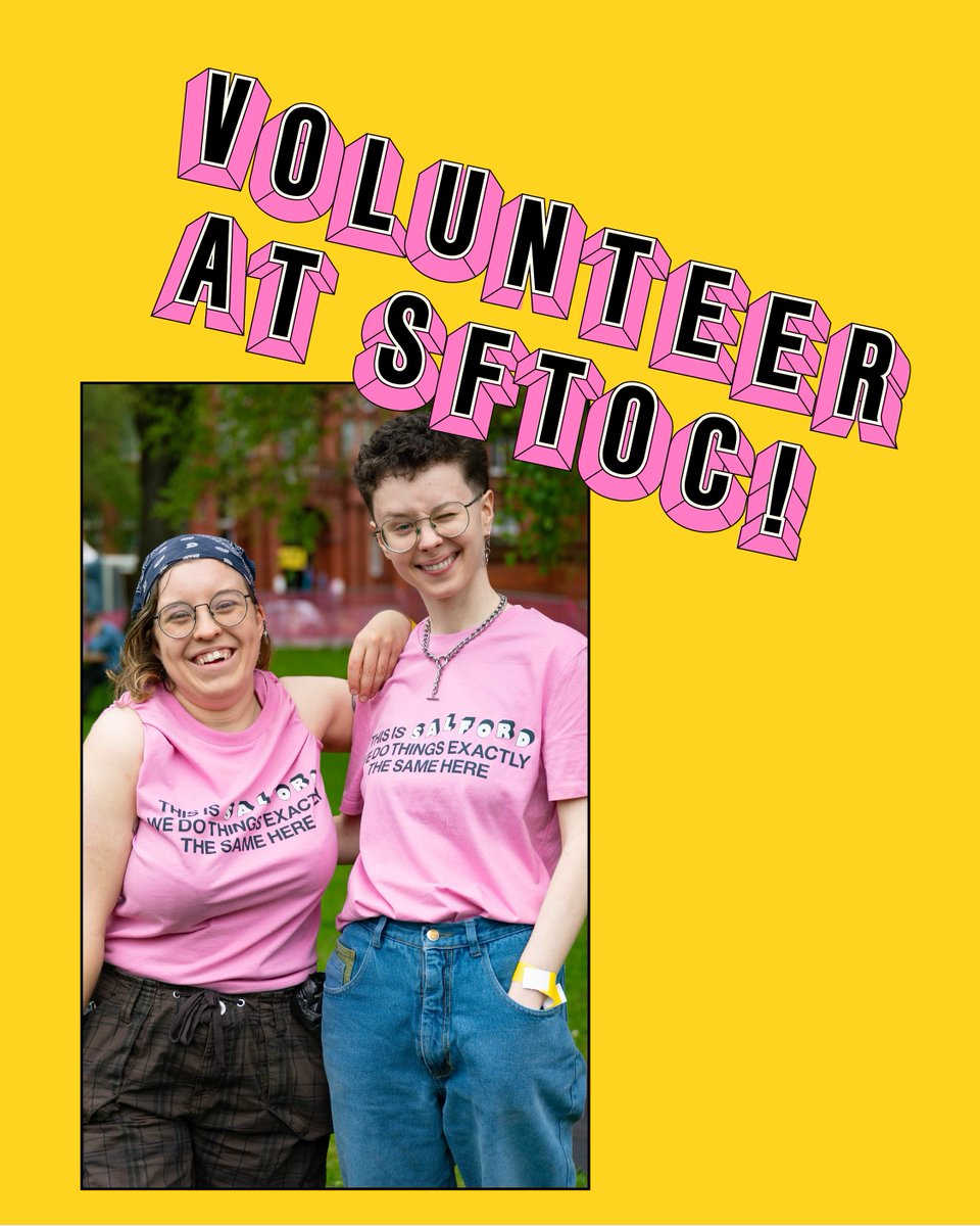 VOLUNTEER WITH US AT SFTOC 2025!

Are you looking to gain valuable events experience, or know someone who is? If so, we’d love to hear from you. There are opportunities in a wide variety of roles: from site set-up to artist liaison.

Read more and apply! soundsfromtheothercity.com/.../volunteers…
