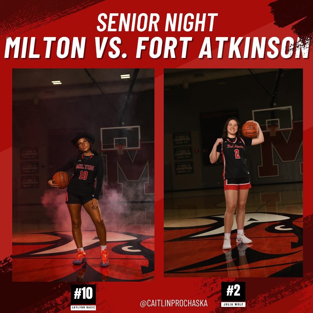 MHS_GBball's tweet photo. Come celebrate these six young ladies at our Senior Game TONIGHT vs Fort Atkinson. Wear pink for the games starting with JV/JV2 at 5:45 pm followed by Varsity at 7:15 pm. Livestream at https://t.co/9jBEkVuK4t Senior celebration following the varsity game in the commons. https://t.co/N0jWatOytc
