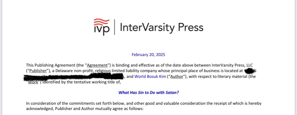 Y’all! Just contracted to write a book on sin and Satan with IVP Academic! Be on the lookout!