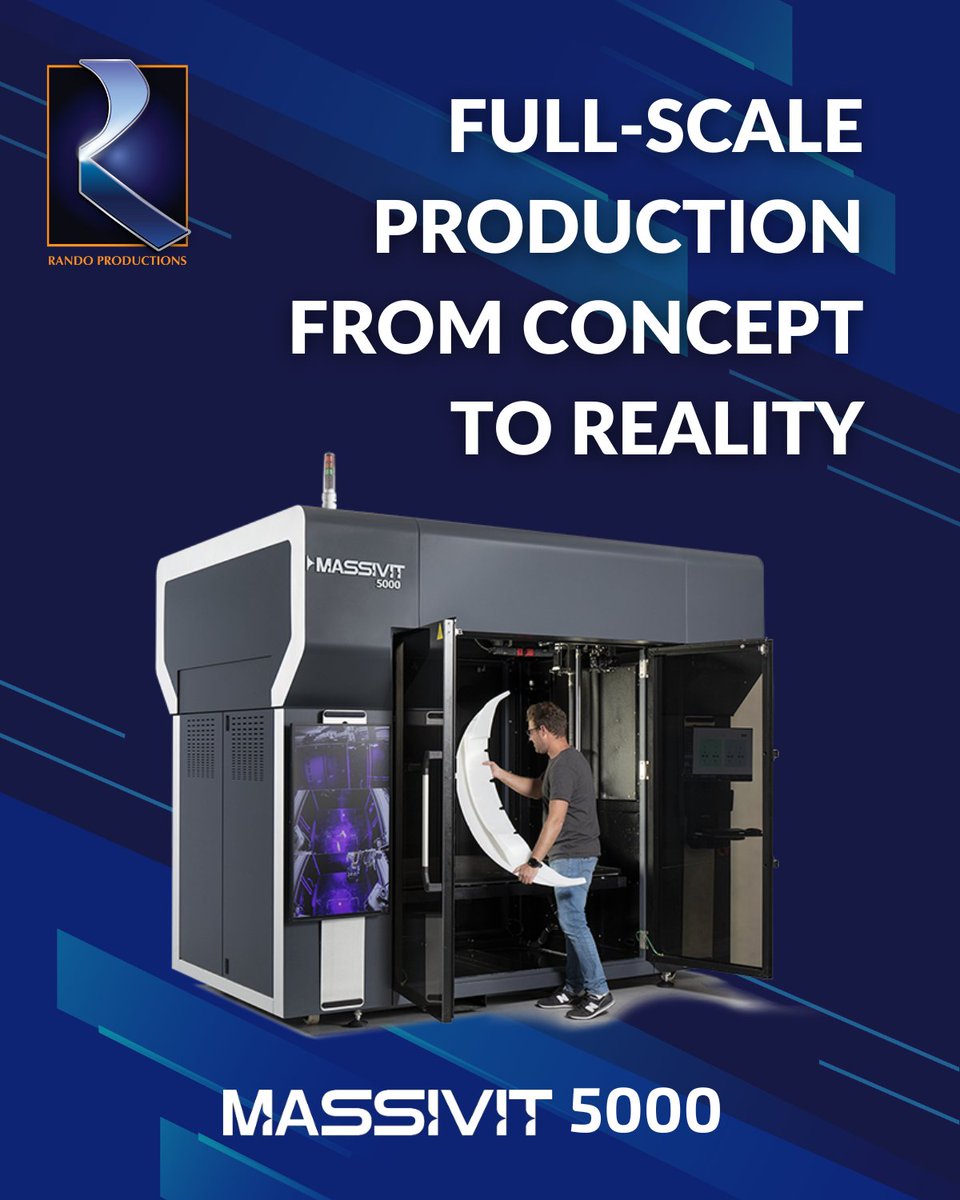 RandoProduction's tweet image. The entertainment industry moves fast - and so do we.
This industrial-grade 3D printer represents our continued commitment to delivering exceptional custom fabrication solutions for our global entertainment and industrial clients.

#CustomFabrication #Entertainment #Innovation