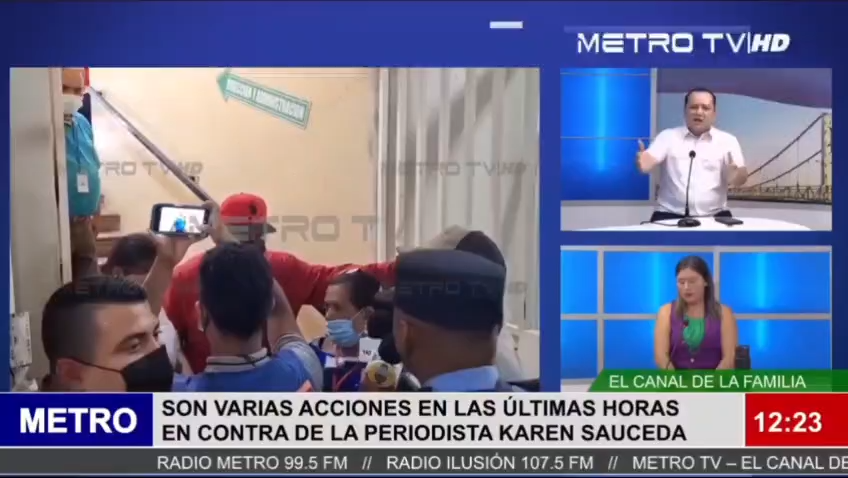 🚨 Alerta C-Libre 12-2025: El equipo de prensa de Metro TV  excluido del lugar donde la Secretaria de Salud, Karla Paredes, daría declaraciones a la prensa, durante de su visita a la instalaciones del Hospital de Sur, en Choluteca. Ver: lnkd.in/eqp-NSyP