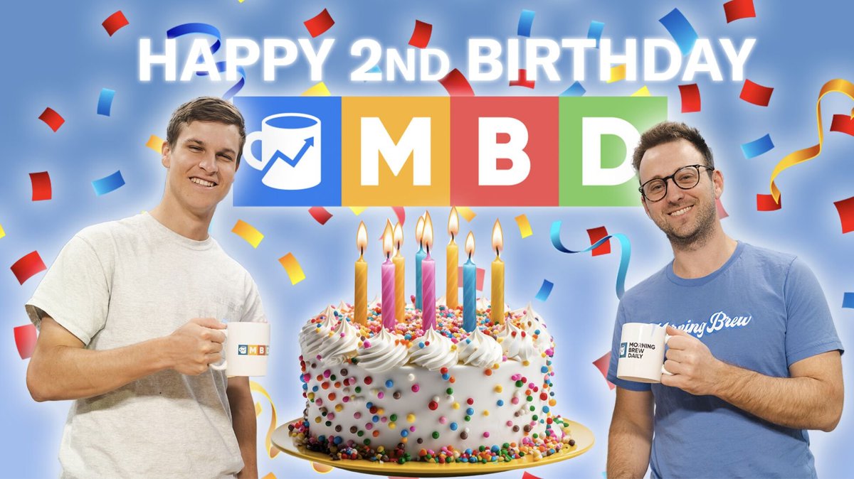 Toby ☕️ (@tobydoyhowell) on Twitter photo Today marks 2 years of <a href="/mbdailyshow/">Morning Brew Daily</a>
It blows my mind how the pod has grown and the time has flown
Appreciate everyone who has listened or supported along the way
520 shows later and I'm still has fired up to say "Let's ride" as I was on Day 1! Today marks 2 years of <a href="/mbdailyshow/">Morning Brew Daily</a>
It blows my mind how the pod has grown and the time has flown
Appreciate everyone who has listened or supported along the way
520 shows later and I'm still has fired up to say "Let's ride" as I was on Day 1!