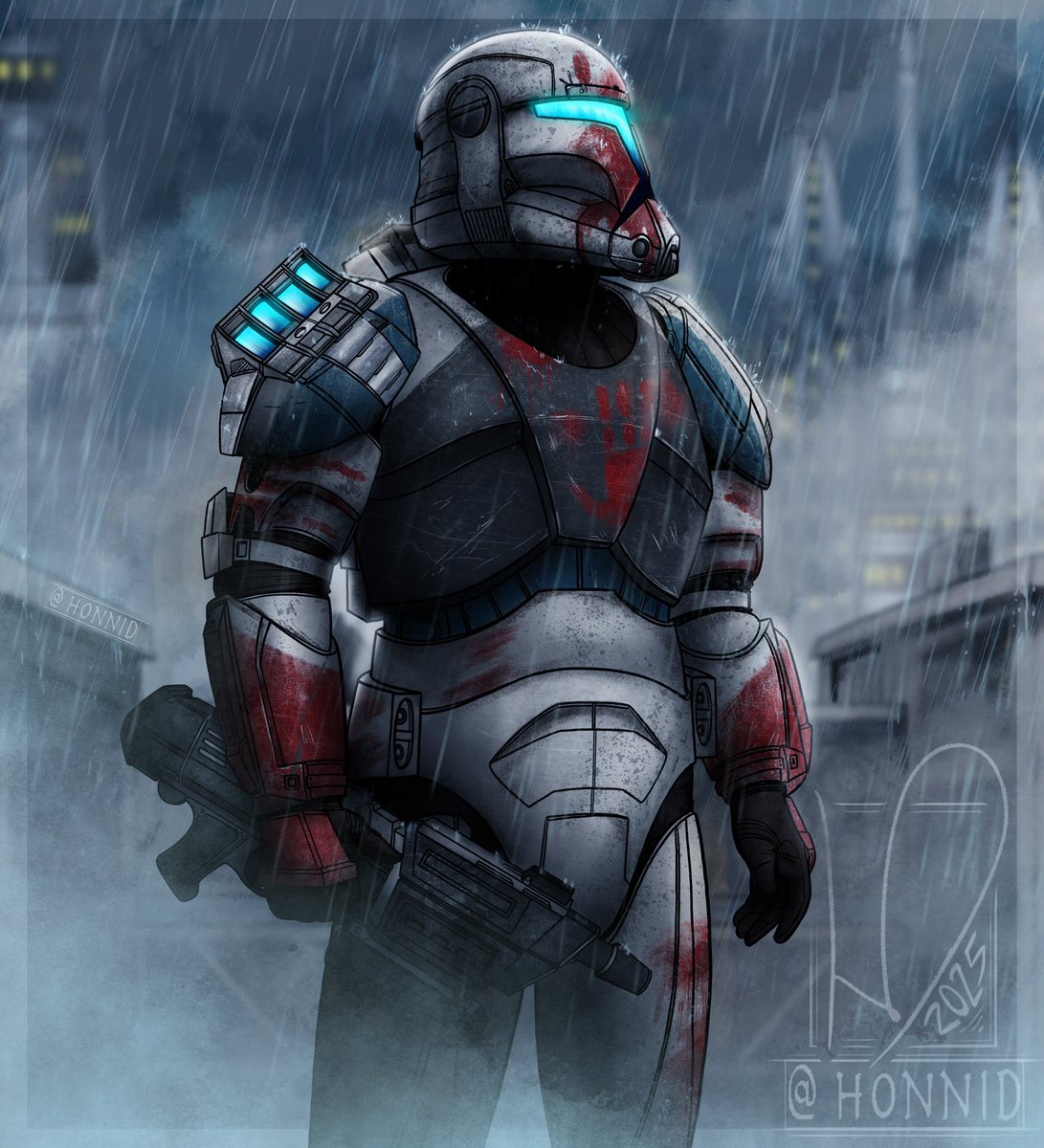 WhoKneeDavid's tweet image. Another Deployment 
*Smooth Somber Jazz commences*

Star Wars x Halo has always been a win, and ODST is among my favs. 
Had to do a lil crossover for this piece
(Variants below)
#republiccommando