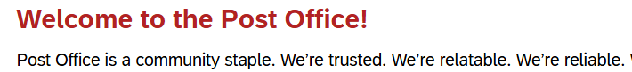 ibstales's tweet photo. @nickwallis I noticed that the Post Office still claim to be "trusted" and "relatable" on their careers site. Maybe time for a rebrand do you think?
https://t.co/JCJ7sFBUxV https://t.co/Irluco3DiC
