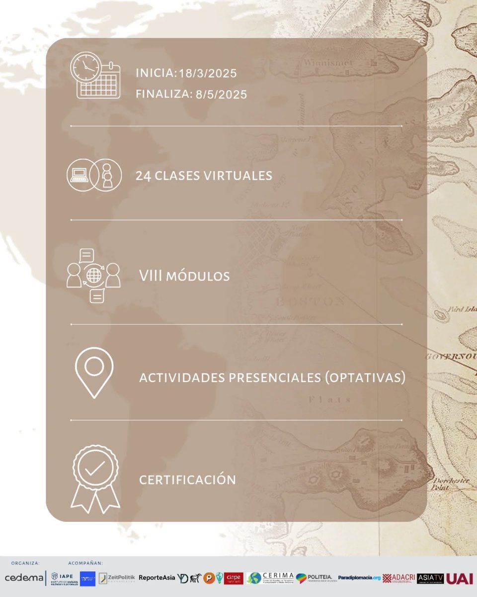 🌎 Todxs invitadxs a participar del Curso "La Era de los Regionalismos: Camino a un Mundo Multipolar". 

📆 Organizada por <a href="/CedemaArg/">CEDEMA</a> , se dictará desde el 18 de Marzo hasta el 8 de Mayo del 2025. 

👇🏼